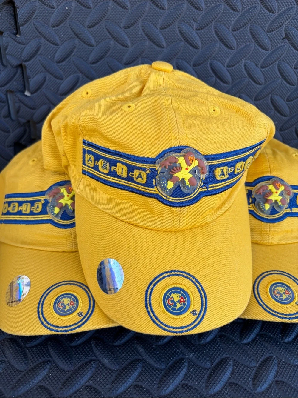 América  Aguilas Yellow Cotton Baseball Cap with Team Crest Unixes